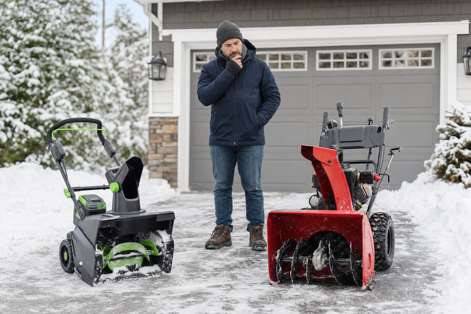 Battery or Gas Snow Blower for a One