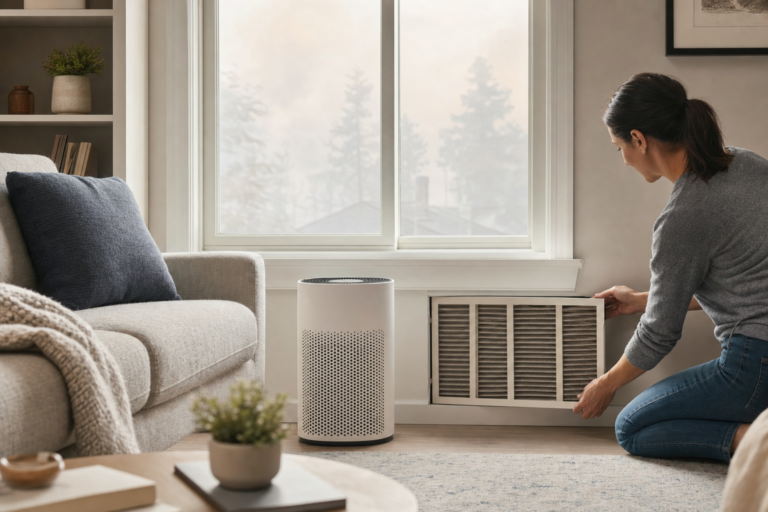 Air Purifier Versus HVAC Filter for Wildfire Smoke