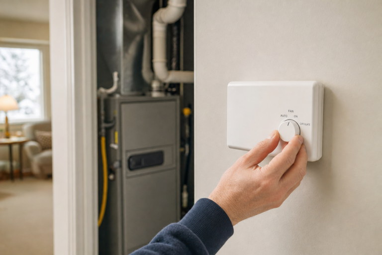 Furnace Fan Auto On or Circulate in Winter
