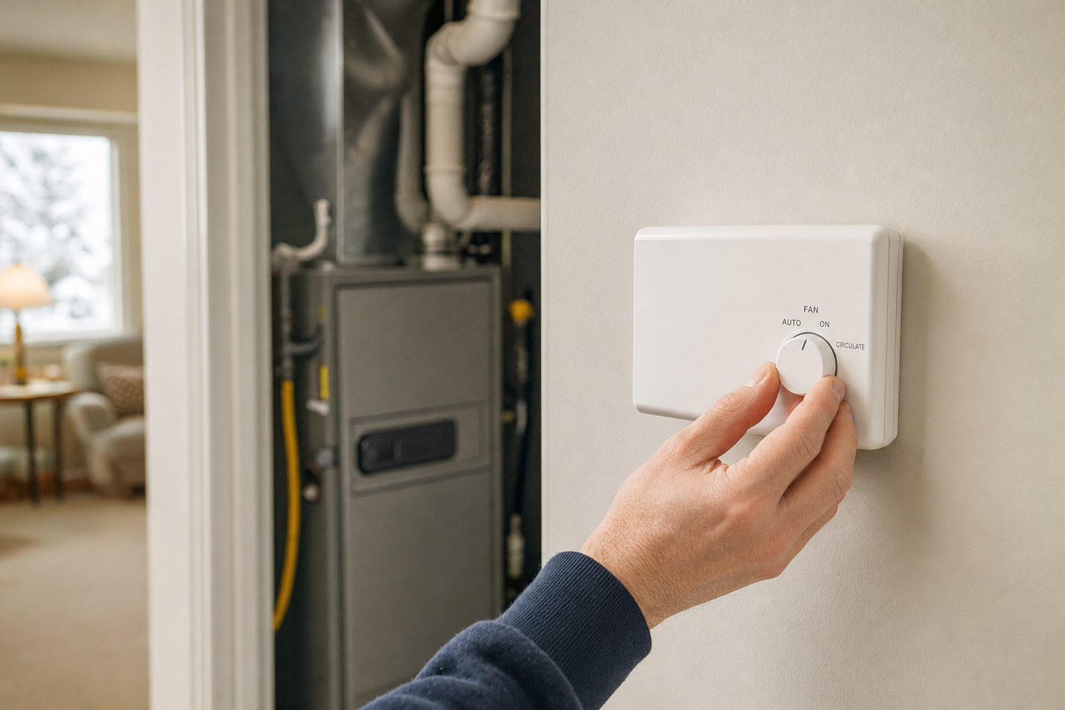 Furnace Fan Auto On or Circulate in Winter